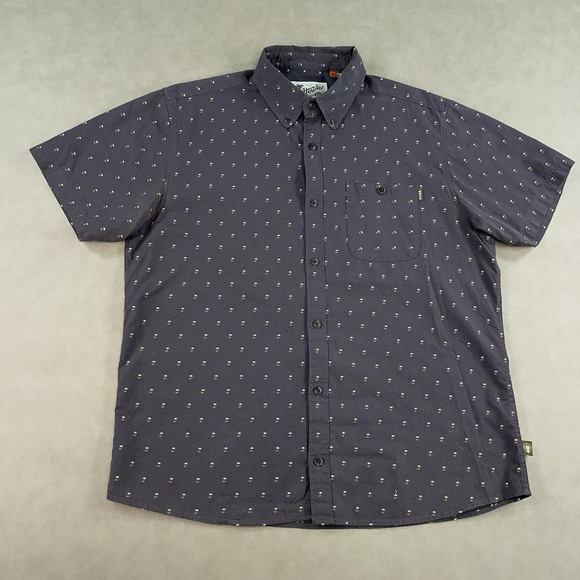 Howler Bros Other - Howler Bros Shirt Mens Medium Gray Short Sleeve Button Up Cotton Casual *READ